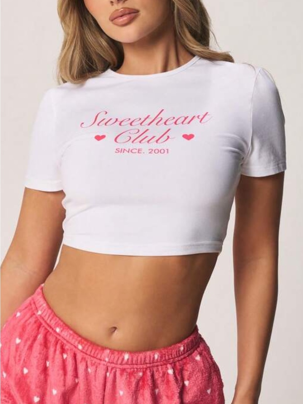 🆕💖Sweetheart Club White Baby Tee